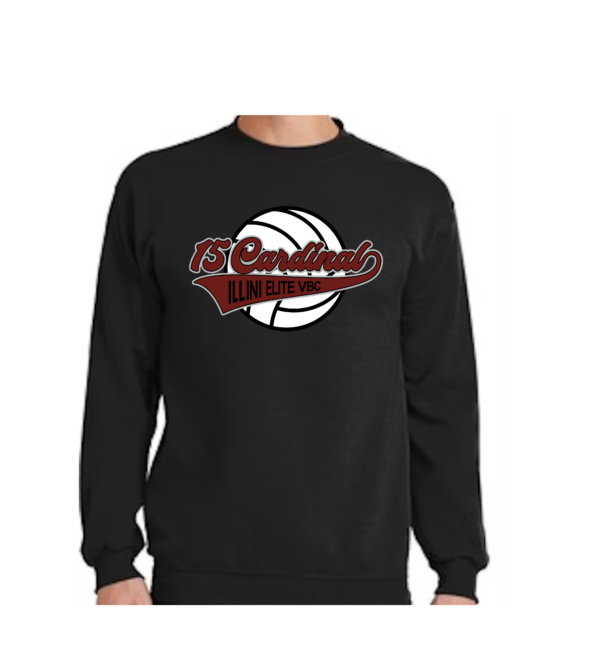 Black Crewneck Sweatshirt 15 Cardinal